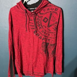 Dark Black by Projekt Raw Red Graphic Hoodie